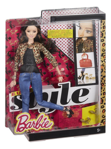 Barbie Style Luxo Cmf77 Cílios Raquelle Casaco Oncinha (Usado)