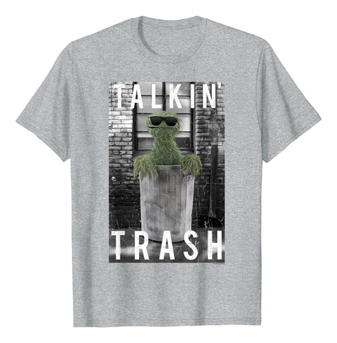 Camiseta De Barrio Sésamo Oscar El Gruñón Talkin Trash