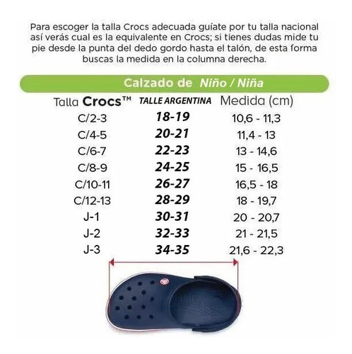 Imagen 2 de 5 de Crocs Classic Originales Junior Nene Nena - Local Olivos