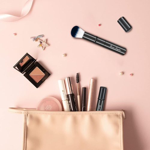 Brocha De Maquillaje Kabuki Retráctil, Brocha Para Colorete
