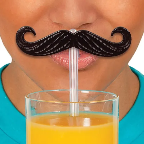 Sorbete Pajitas X 4 Reutilizable Bigotes Mostacho Diseño