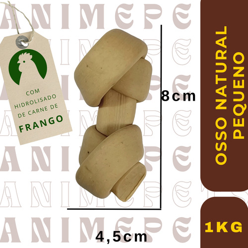 Ossinho Natural Doogs Pacote De 1kg - Pequenas Raças 3/4