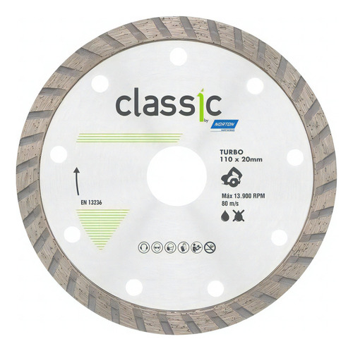 Disco Diamantado Turbo Classic 110 X 20mm 10und - Norton