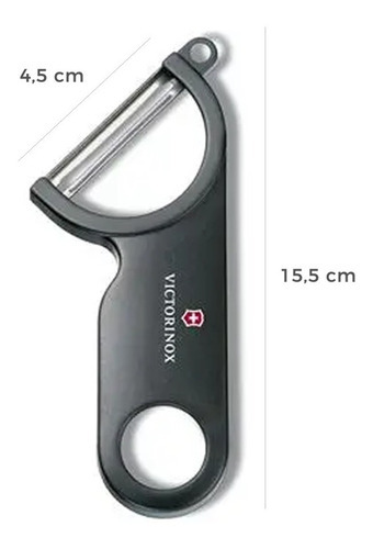 Pelador Frutas Verduras Victorinox Acero Inoxidable 7.6073 Color Negro