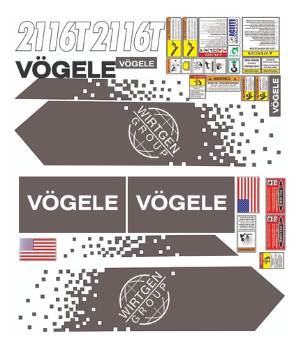 Calcomanias Pavimentadora Vogele 2116t