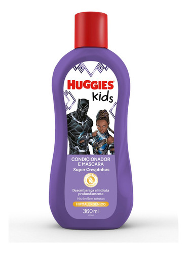 Condicionador Huggies Super Crespinhos Pantera Negra 360ml