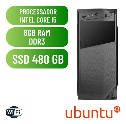 Imagem 1 de 1 de Cpu Computador Core I5 - 8gb De Memória Ssd 480 Linux