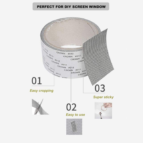 Kit De Reparación De Pantallas Para Ventanas, Cinta Adhesiva