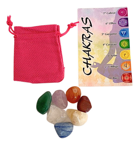 Mini Pedras Dos Chakras Com Saquinho Para Guardar