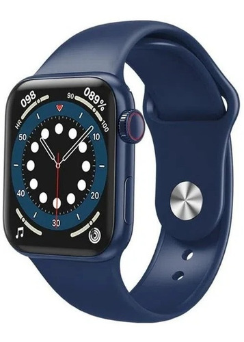 Imagen 1 de 1 de Smartwatch Genérica T500 1.54  Caja  Negra, Malla Azul