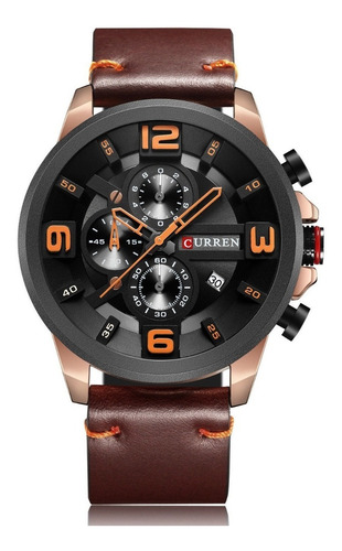 Relógio Masculino Curren 8288 Pulseira Couro Original
