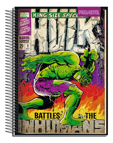 Cuaderno Triple Marvel Comic 150 Hjs Proarte