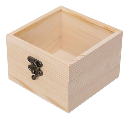 Caja De Almacenamiento De Madera, Contenedor 12cmx12cmx8cm