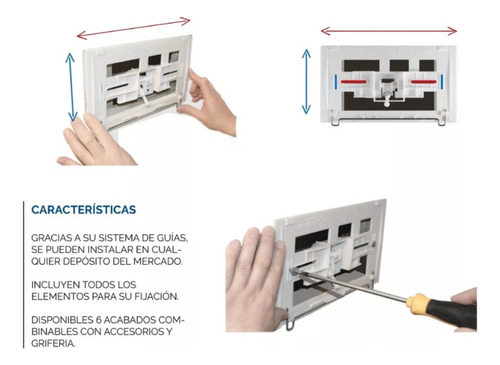 Tapa Tecla Suma Doble Gris Deposito Embutir Ideal 81300