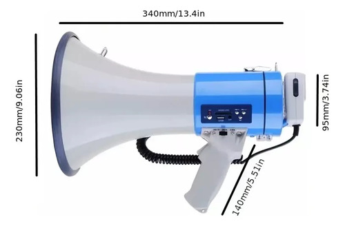 Megafono Portatil Fuerte Altavoz Recargable Con Pilas