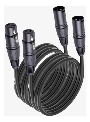 Yumiwoow Cable Xlr De 50 Pies, Paquete De 2 Cables De Microf