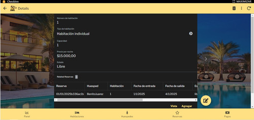 Sistema De Gestión Hotelera - Reservas, Pagos Y Huéspedes