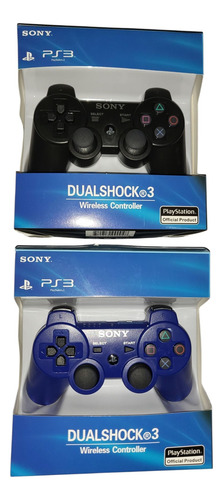 Pack 2 Joystick Sony Ps3 Dualshock 3 Mando Inalambrico Negro