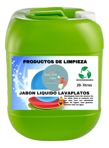 Jabon Liquido Lavaplatos 20 L. - L a $5000