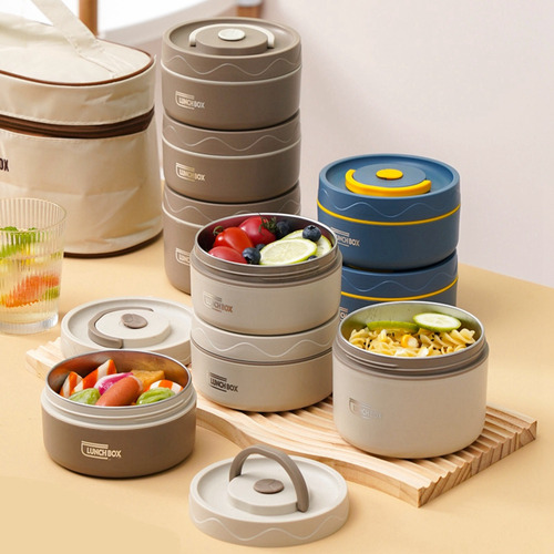 Recipiente Para Almuerzo M2food Warm, De Acero Inoxidable, T