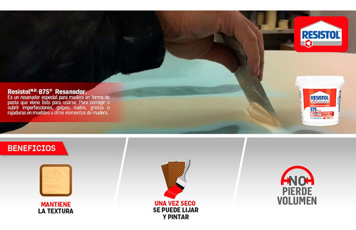 Resistol 875 Resanador Para Madera Pino 500 Ml