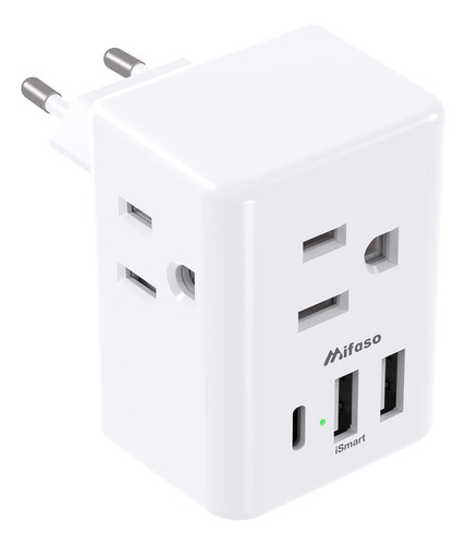 Adaptador De Viaje Europeo Puertos De Carga Usb (1 Usb ...