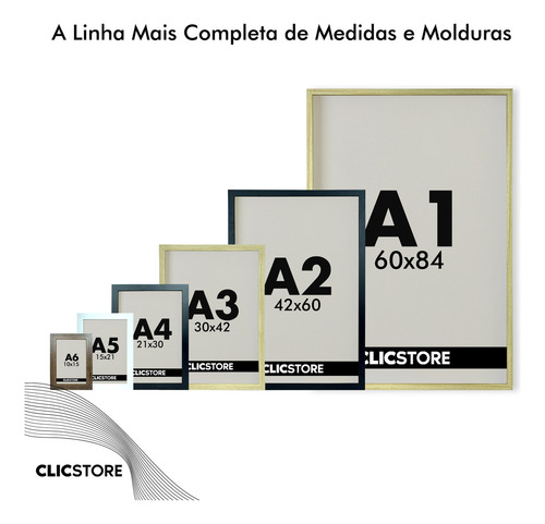 Kit 4 Moldura A4 Quadro 21x30 Certificado Vidro Diploma Sala Cor Carvalho
