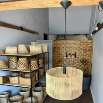 Comprar Kit Luminárias De Teto Palha Boho Sisal Fiação Bivolt Grande