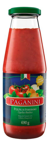 Kit 3x: Polpa De Tomate Com Manjericão Paganini 690g