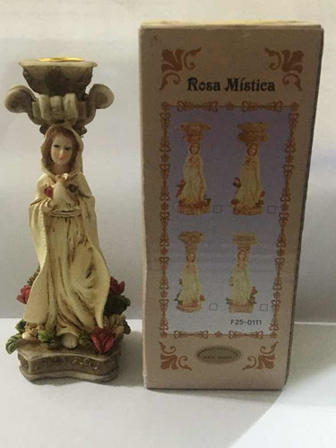 Figura Imagen Religiosa Virgen Rosa Mística 11cm Italiana