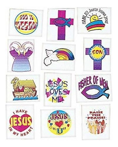 Los Tatuajes Religiosos (72 Pack) - Novedad Joyería Y Tatua