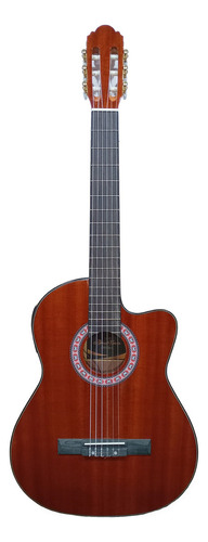 Guitarra Criolla Rómulo García Smg-500 Ceq De 5 Bandas Act Color Natural