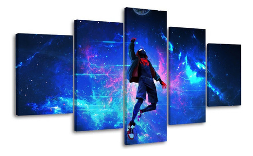 5 Cuadros En Canvas Miles Morales Spiderman Nuevo Universo