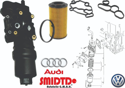 Base Porta Filtro Aceite Audi A4 05-09 2.0l Turbo