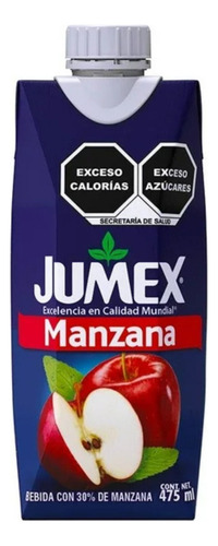 2 Pzas Bebida Jumex Con Manzana 475 Ml