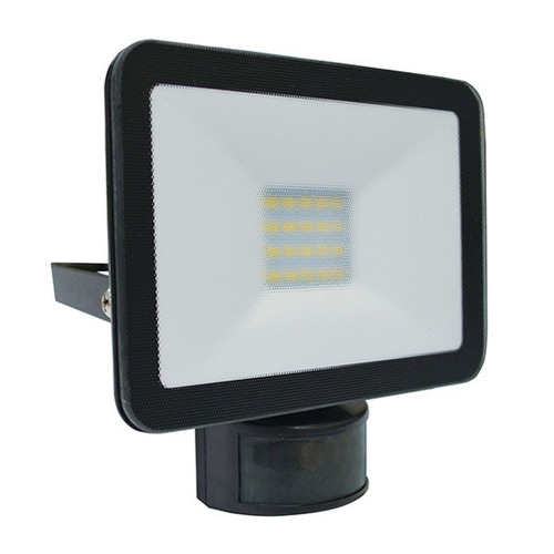 Reflector Sensor Movimiento Led 10w Interelec Ip54 L Negro