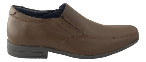 Zapato Escolar O Vestir Niño Mocasines Yuyin 20152 Piel Café