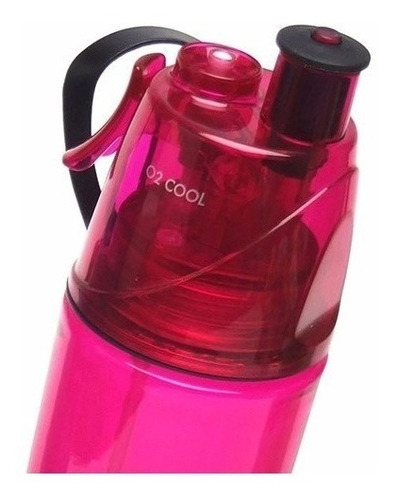 Garrafa Plastica Rosa Squeeze  De Água O2 Cool Unidade