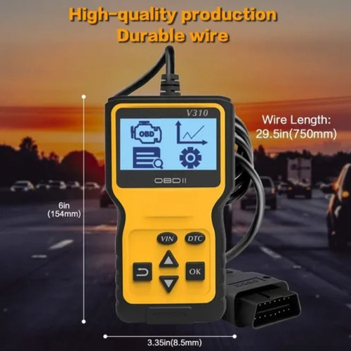 Nuevo Escáner Automotriz V310 Para Vehículo Obd2 Eobd Desde
