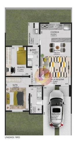 Casa Com 2 Dormitórios À Venda, 50 M² Por R$ 210.000,00 - Thomaz Coelho - Araucária/pr - Ca0168