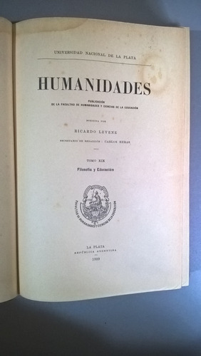 Humanidades Xix 1929 Levene Pichon Riviere Blondel Bougle