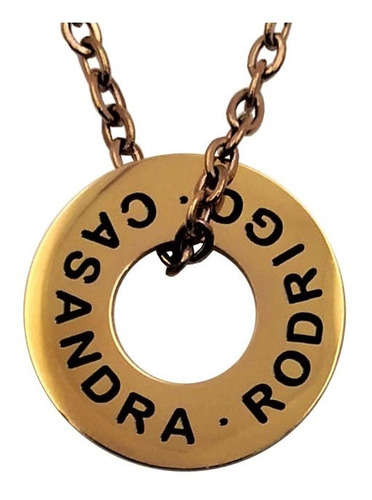 Imagen 1 de 7 de Collar Acero Inox Dije Grabado Láser Personalizado 1020
