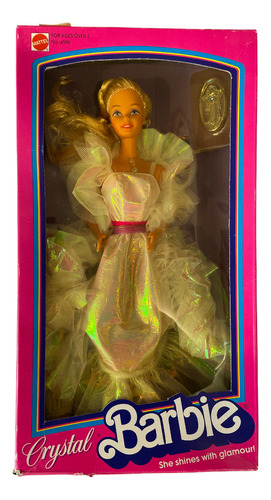 Vintage 1983 Mattel Crystal Barbie Cristal En Caja Original (Usado)