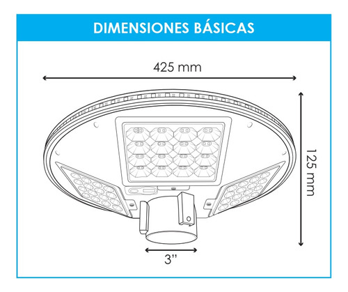 2 Pz Lampara Solar Led 200w Para Poste 360grados Tipo Ovni