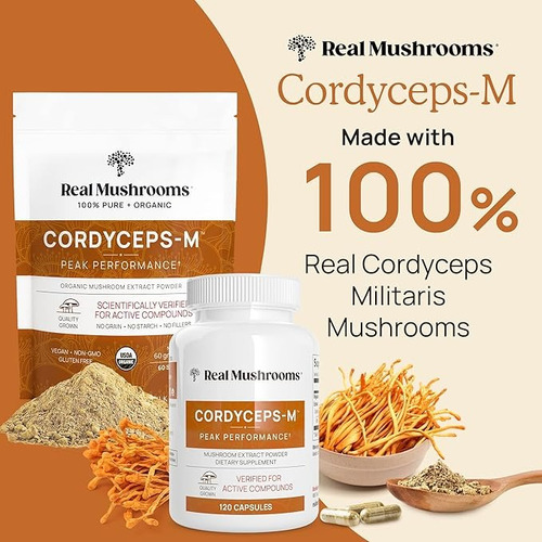 Cordyceps-M Cordyceps-M 120 cápsulas de sabor sem sabor