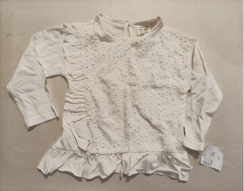 Blusa Broderie Zara Baby 12-18m