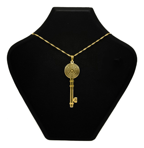 Cadena Y Dije Llave Stropparo Rueda Hécate Stropha Oro 18k Amarillo 45 Cm