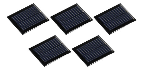Mini Célula Solar 1v 80ma Para Proyectos Diy Paquete De 5 Color 0v 0v