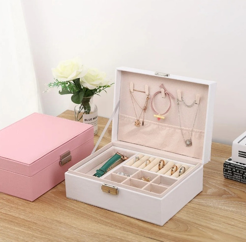 Imagen 4 de 10 de Joyero Alhajero Organizador De Joyas Anillos Aros Accesorio