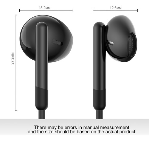 Fones De Ouvido Com Microfone E Fio Ezra Cor Preto Branco